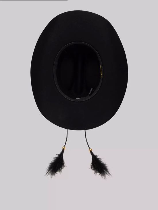 Wrangler\'s Black Wool Felt Embroidered Band Cowboy Hat